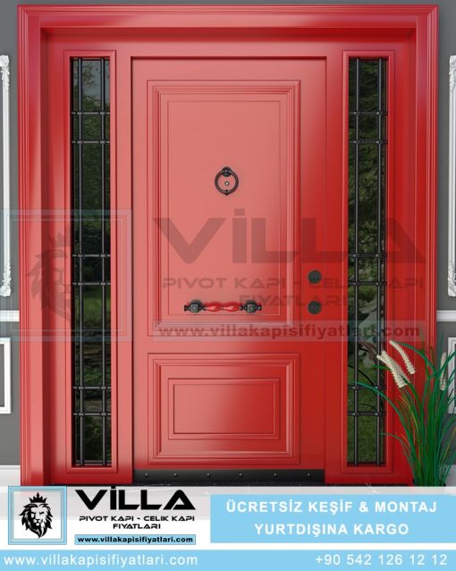 Kirmizi Villa Kapisi Modelleri Kirmizi Villa Kapi Fiyatlari Giris Kapisi 3 Min 1