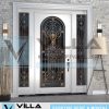 Ferforje Villa Kapısı 310 2 Ferforjeli-Beyaz-Villa-Kapisi-Min