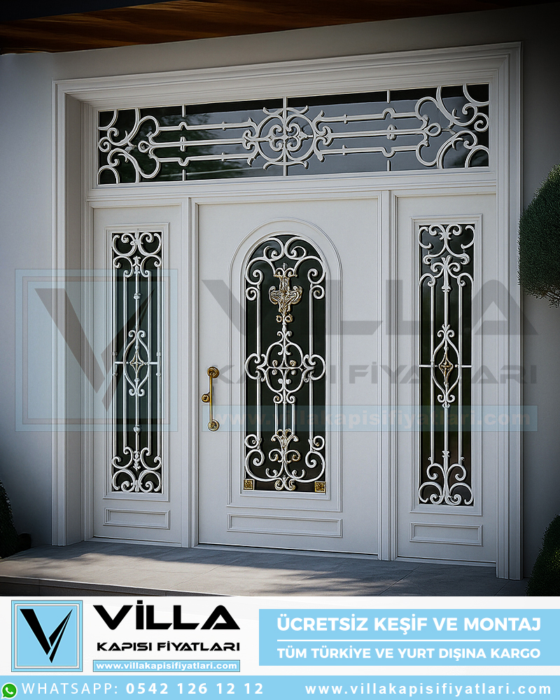 Seul-ferforje-villa-kapisi-celik-kapi-beyaz-villa-kapi-fiyatlari