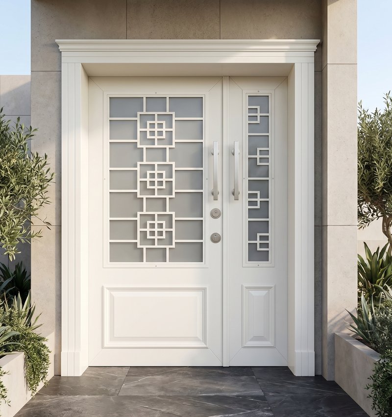 Quartz Klasik Ahşap Villa Kapısı | VİLLA KAPISI FİYATLARI